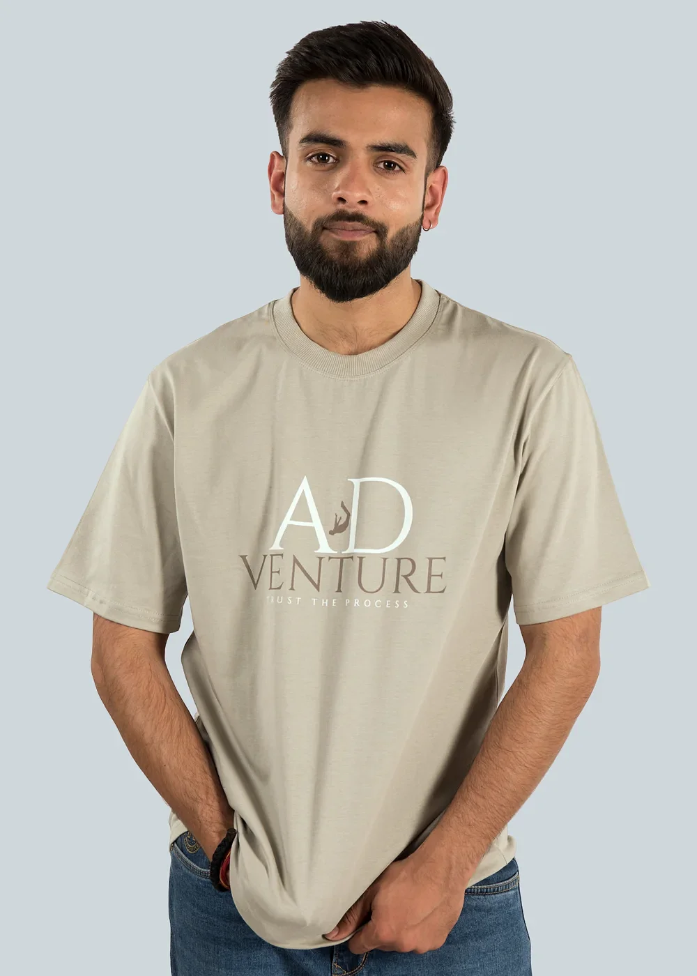 Printed R-N BEIGE Tee