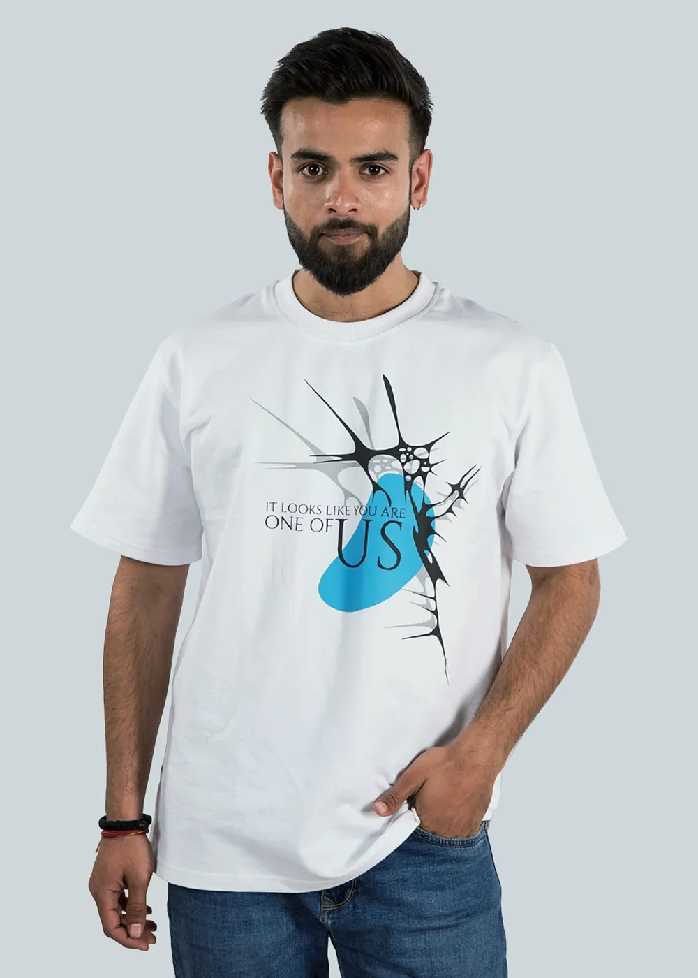 Printed R-N WHITE Tee